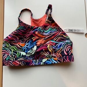 NWOT Athleta Girl reversible bikini top Size Medium 8/10